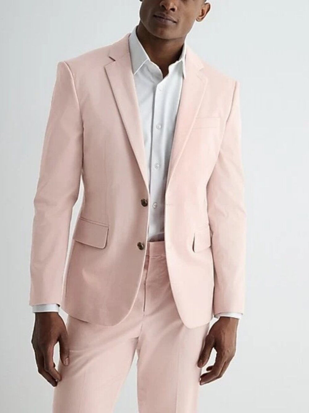 Express Extra Slim Fit Suit Pink 38S 30x30 Cotton NWT
